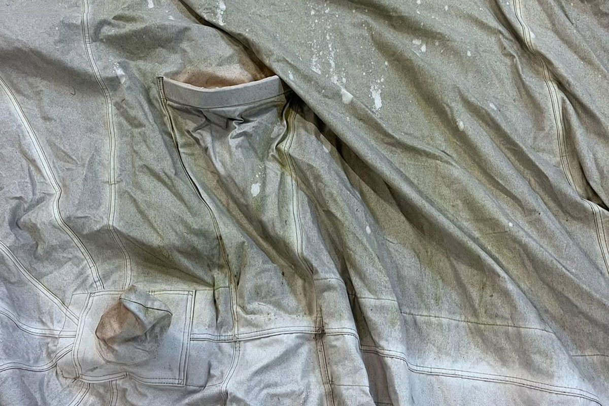 Remove dirt from canvas bell tent Remove dirt from canvas bell tent