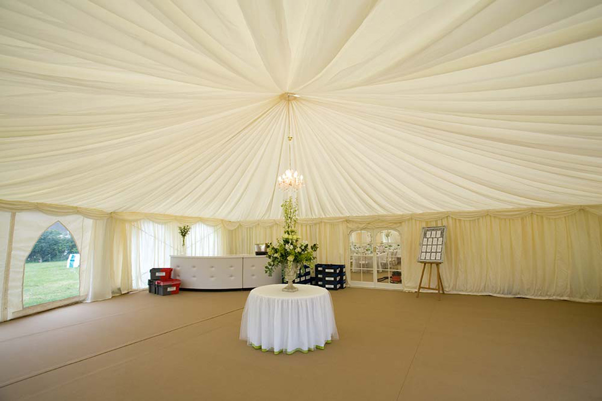 Canvas Pleated Marquee Lining Cleaning