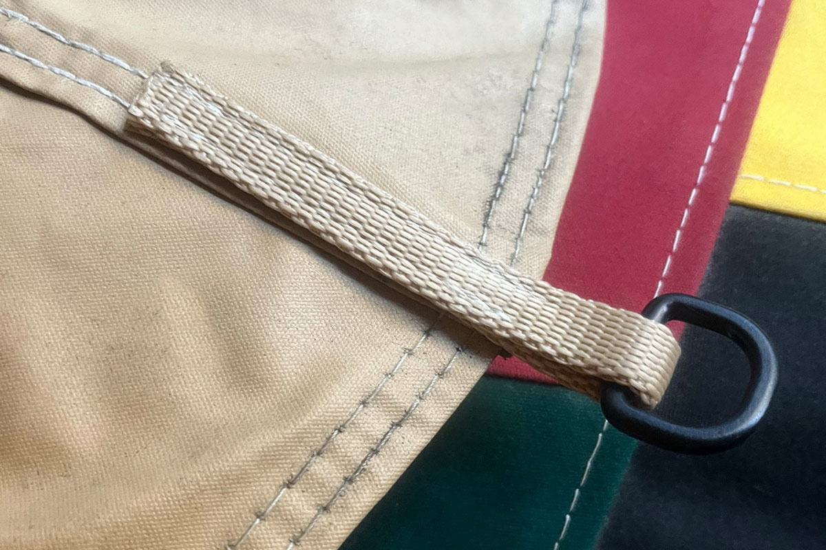 Strap repair for canvas fabrics